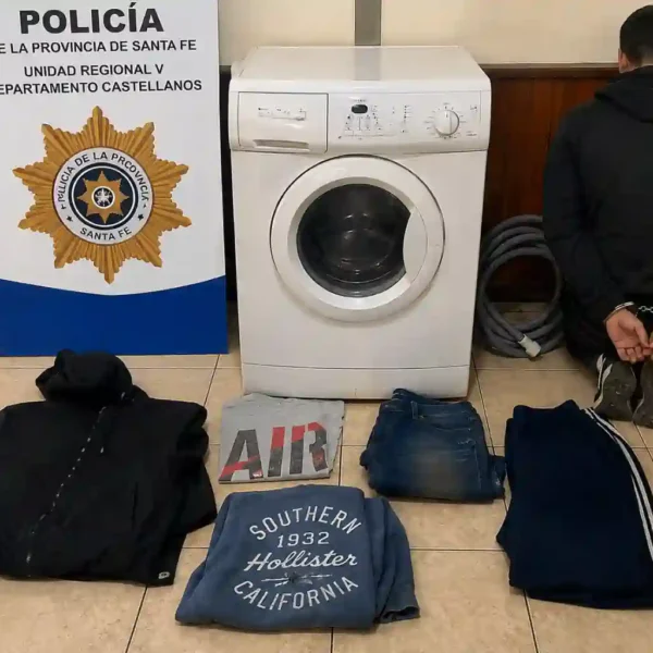 Rafaela: detuvieron a un hombre acusado de robar un lavarropas
