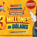 Quini 6 celebra 38 años con un pozo récord de USD 3 millones libres de impuestos