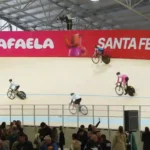 El presidente comunal de Humberto Primo acompañó la inauguración del Invencible Velódromo de Rafaela