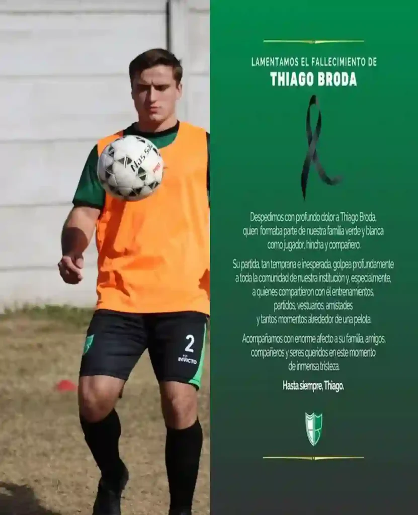 Tragedia en San Vicente: murió un joven futbolista de 21 años 1 Tragedia en San Vicente: murió un joven futbolista de 21 años