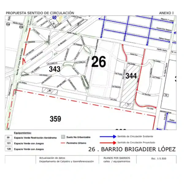 Desde este jueves habrá nuevos sentidos únicos de circulación en distintos sectores de Rafaela