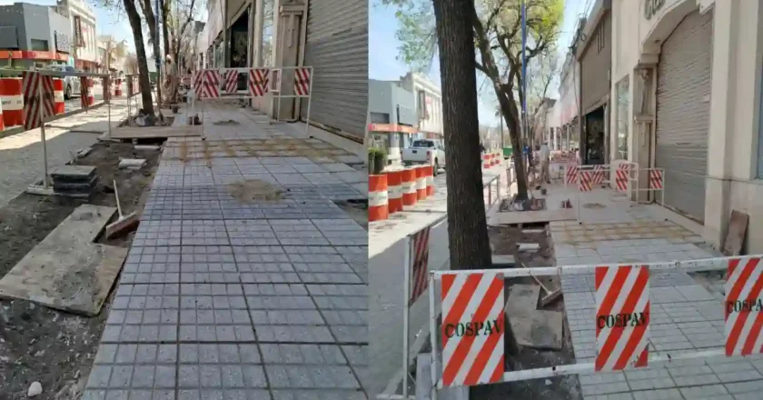 La remodelación de veredas en bulevar Santa Fe supera el 90 % de avance