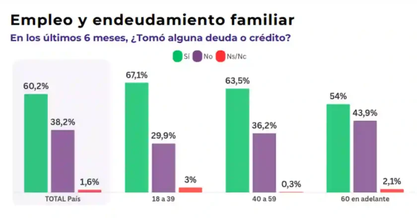 Crisis de ingresos: el 76% de quienes se endeudaron lo hizo para pagar alimentos, salud, tarifas y servicios