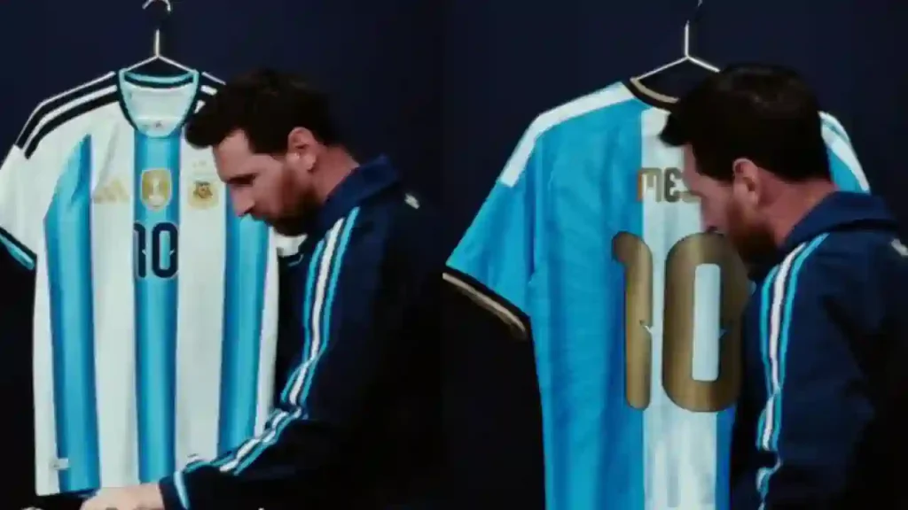 Messi mostró la camiseta que usará en su despedida de la Selección argentina