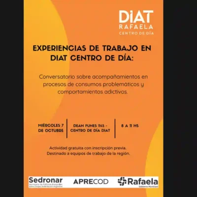 El DIAT Centro de Día realizará un conversatorio sobre consumos problemáticos