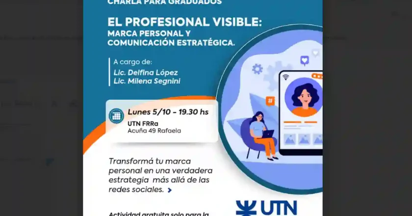 Charla gratuita para graduados UTN: «El profesional visible: marca personal y comunicación estratégica»
