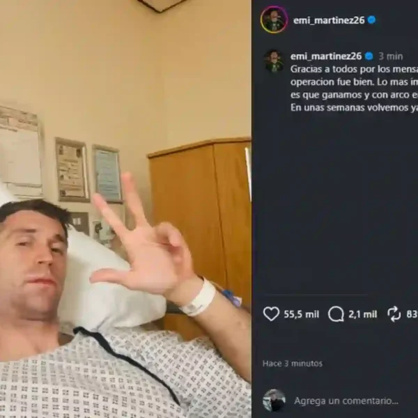 Dibu Martínez fue operado del maxilar y será baja en la Selección argentina