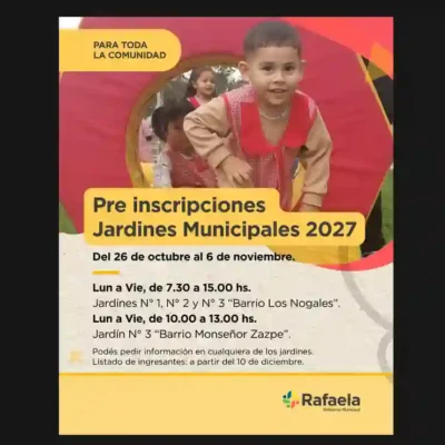 Se abren las preinscripciones para el ciclo 2027 en los Jardines Municipales