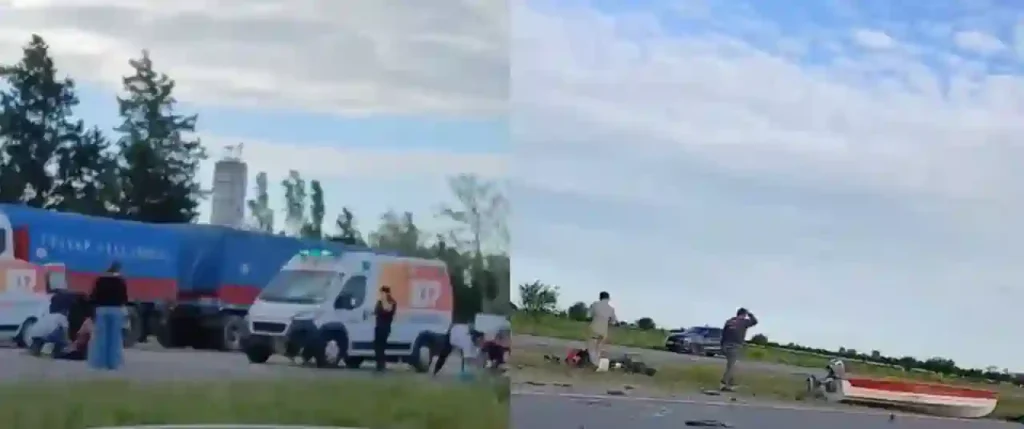 Choque en Ruta 34: dos motociclistas heridos tras impactar contra una lancha 1 Choque en Ruta 34: dos motociclistas heridos tras impactar contra una lancha