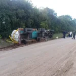 Volcó un camión atmosférico cerca del autódromo de Rafaela y su conductor resultó herido